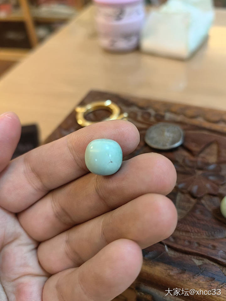 校长家银币，币套，原矿绿松_银