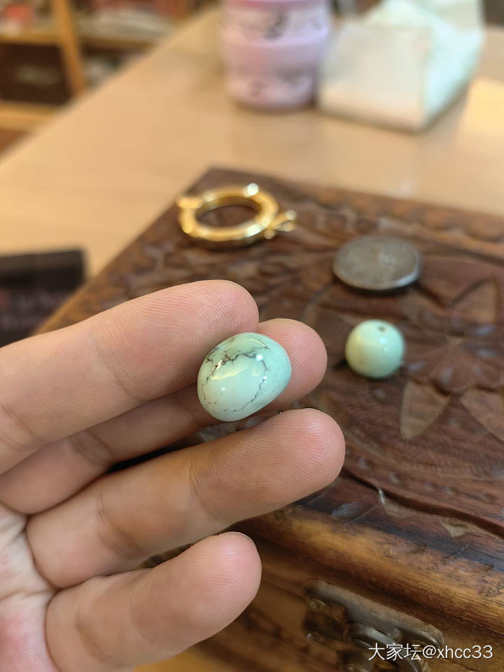 校长家银币，币套，原矿绿松_银