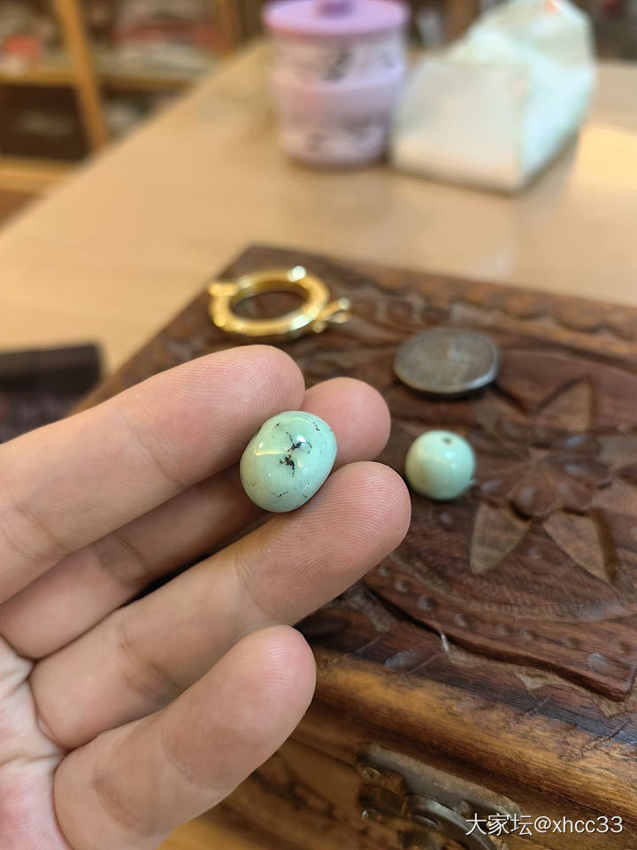 校长家银币，币套，原矿绿松_银