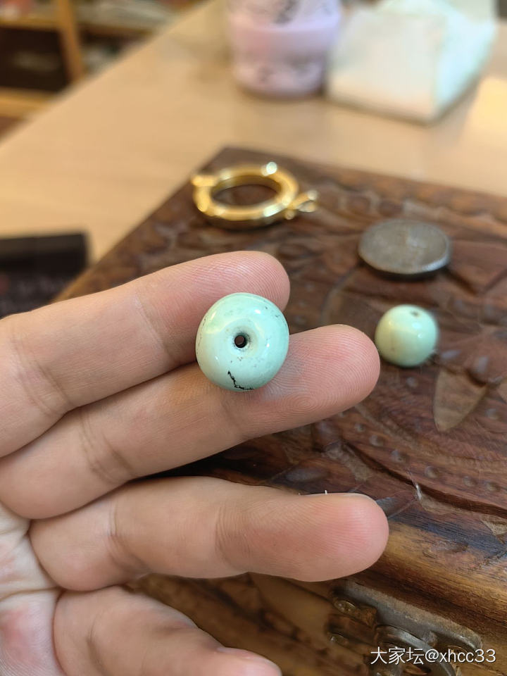 校长家银币，币套，原矿绿松_银
