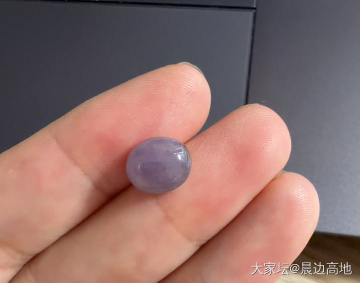 血亏➗翡翠浓紫蛋面 紫葡萄一颗_翡翠