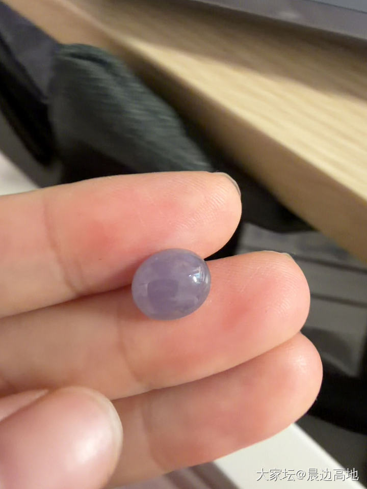 血亏➗翡翠浓紫蛋面 紫葡萄一颗_翡翠