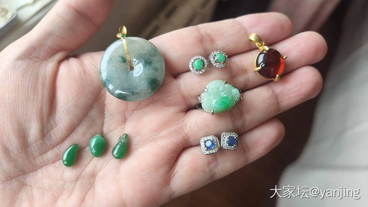 天然缅甸A货翡翠金镶银镶翡翠_翡翠
