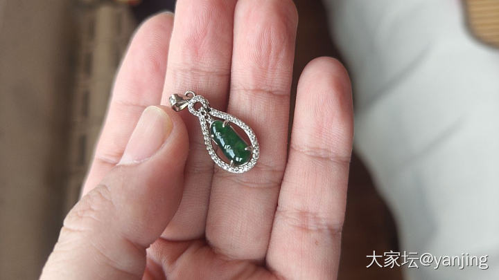 天然缅甸A货翡翠金镶银镶翡翠_翡翠