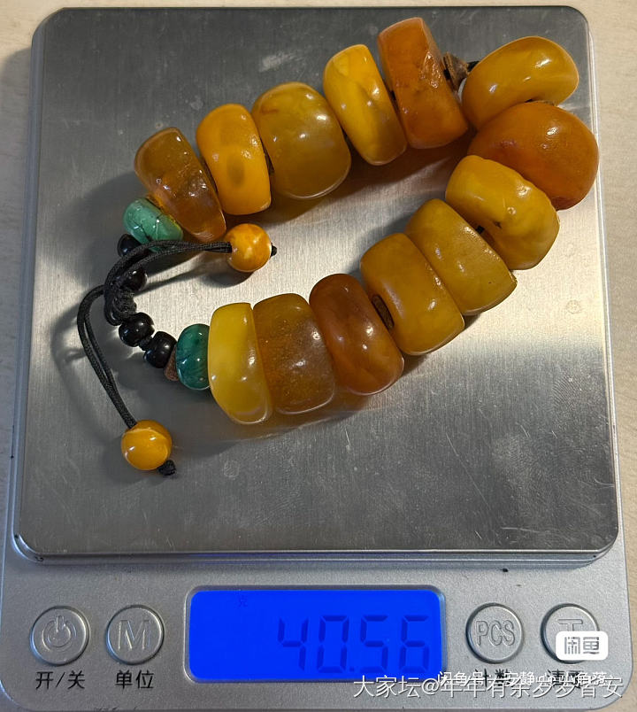 古董回流西亚老蜜蜡饼子手串_琥珀蜜蜡