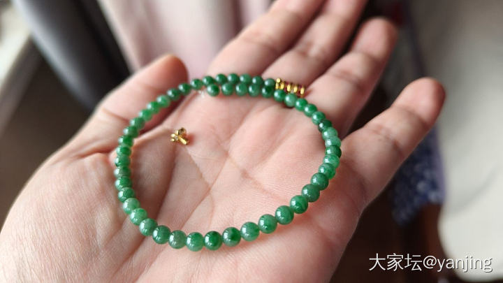 天然缅甸A翡翠手串和耳钉_翡翠
