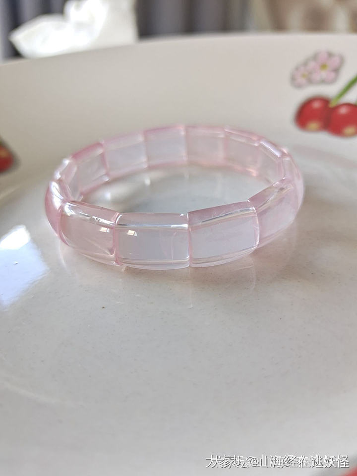 粉晶手牌紫水晶小龙女碧玺戒面_彩色宝石