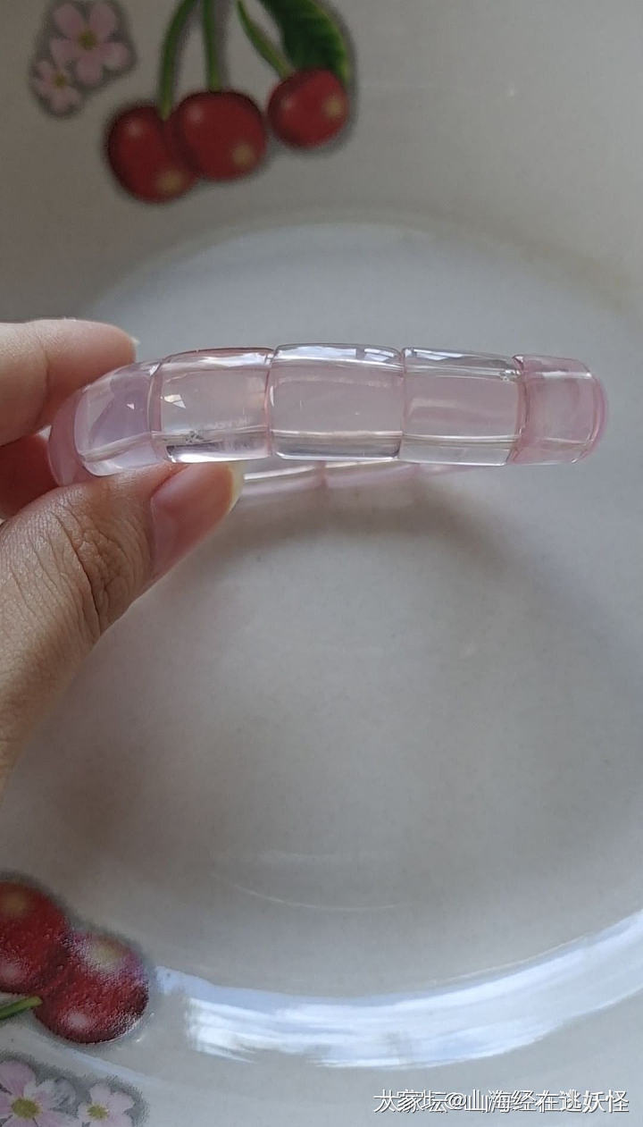 粉晶手牌紫水晶小龙女碧玺戒面_彩色宝石