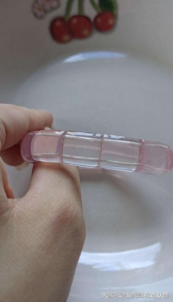 粉晶手牌紫水晶小龙女碧玺戒面_彩色宝石