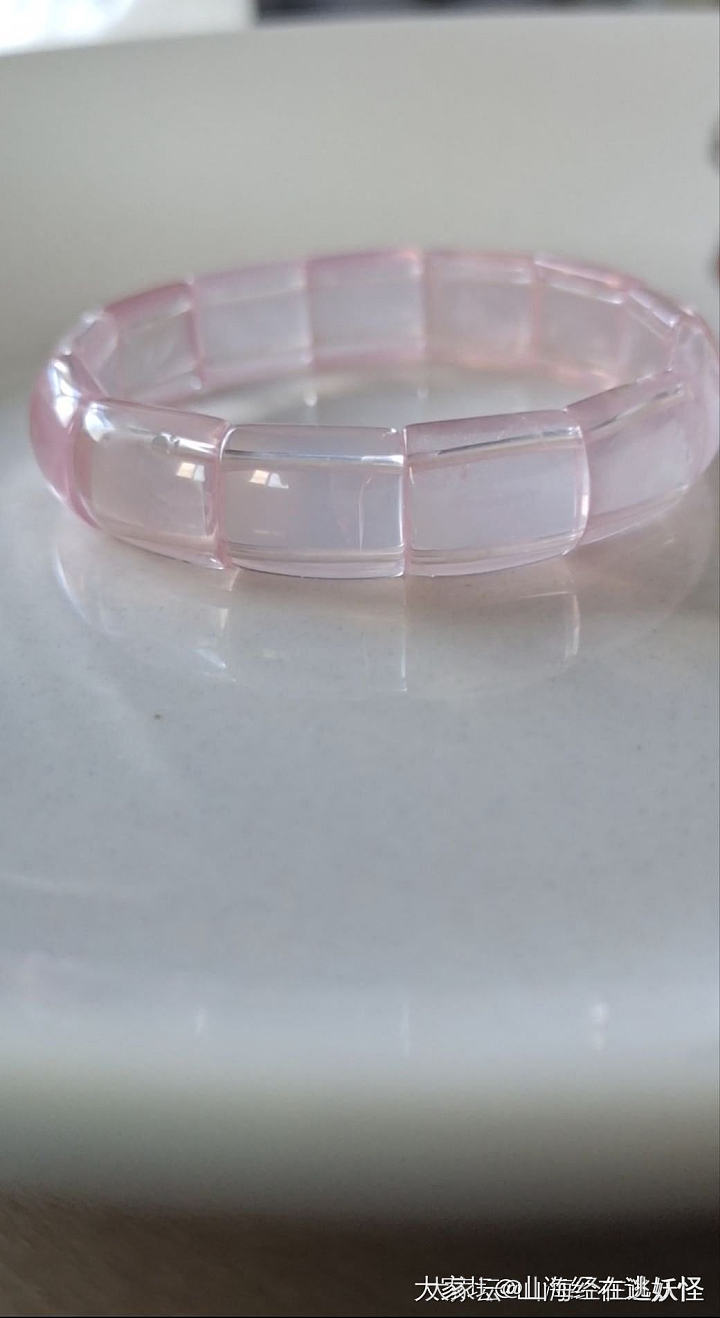 粉晶手牌紫水晶小龙女碧玺戒面_彩色宝石