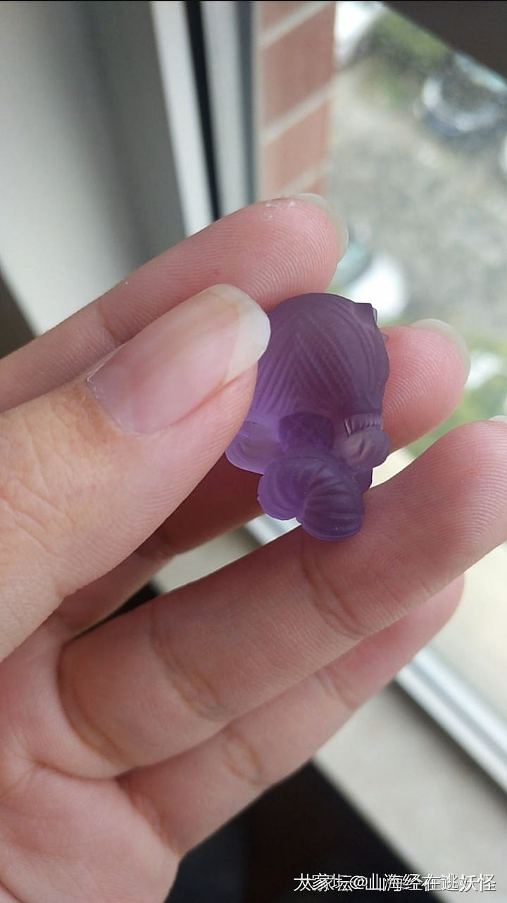 粉晶手牌紫水晶小龙女碧玺戒面_彩色宝石