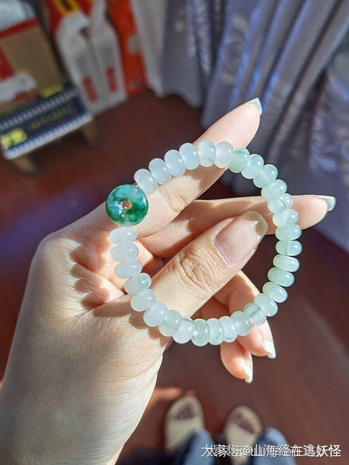 翡翠小扣子手串_玉石