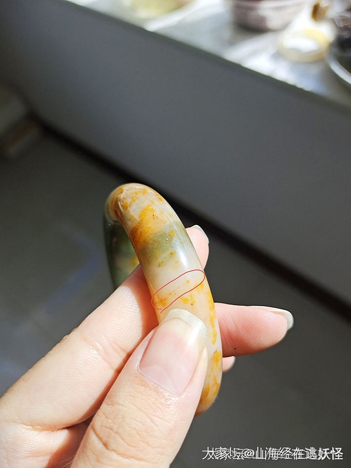 金丝玉手镯_玉石