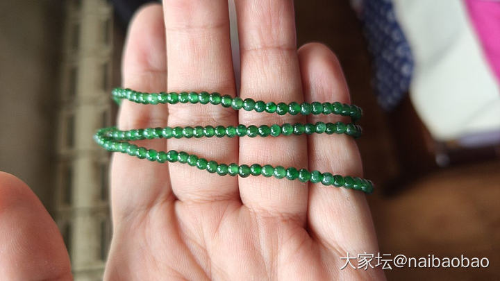 天然缅甸A货翡翠珠链_翡翠