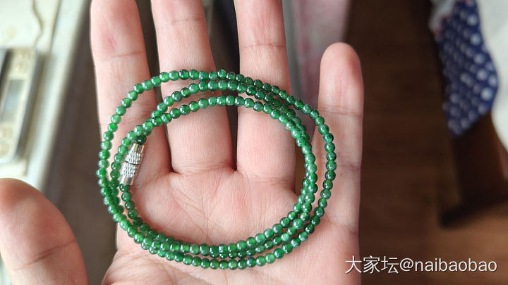 天然缅甸A货翡翠珠链_翡翠