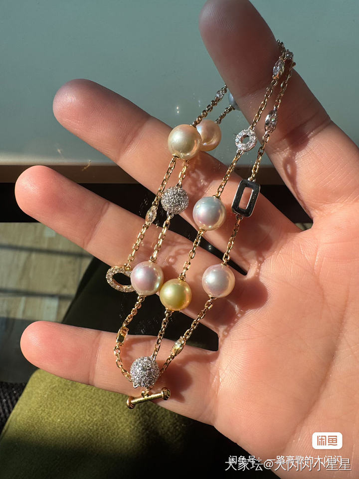 极品糖果皇后海水珍珠项链满天星锁骨链_有机宝石