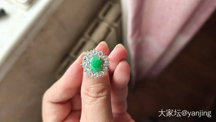 天然缅甸A货翡翠戒指_翡翠
