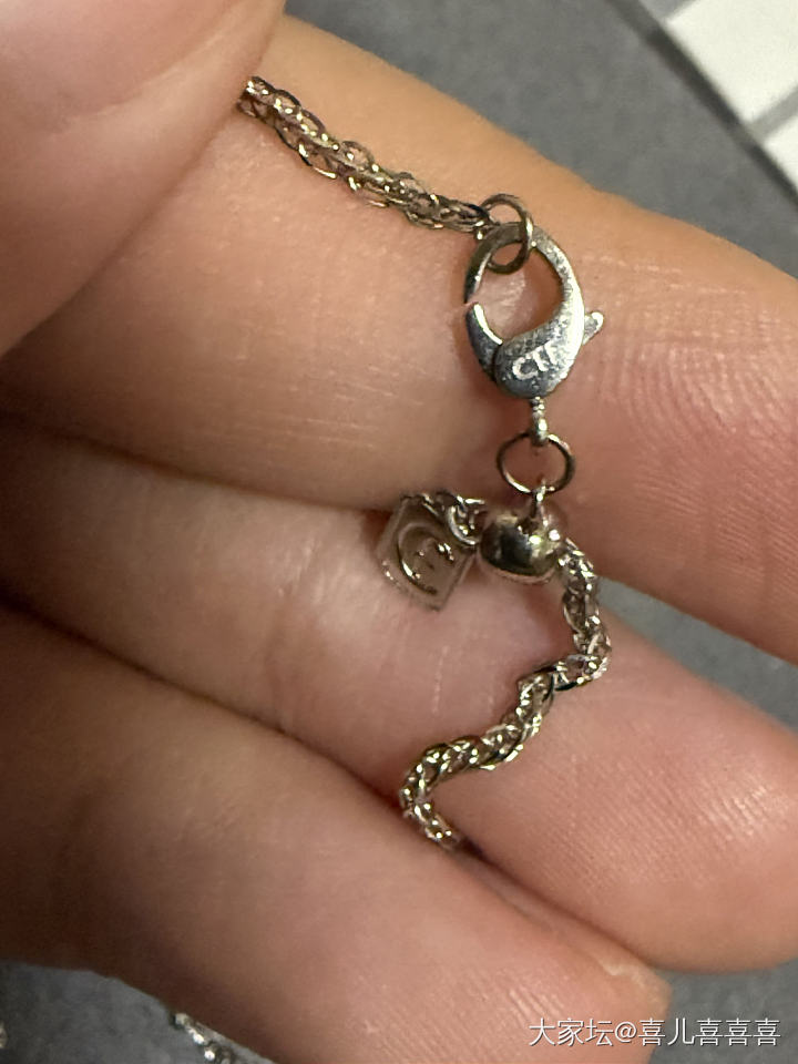 铂金培育钻项链_金