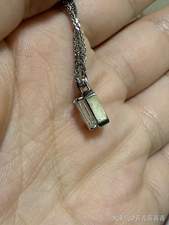 铂金培育钻项链_金