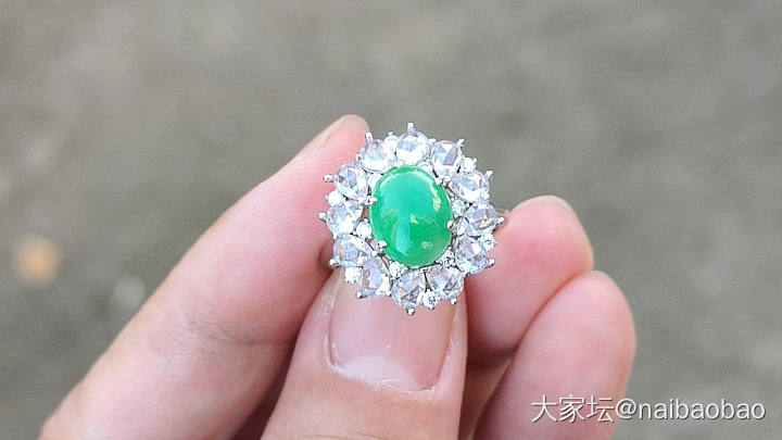 天然缅甸A货翡翠戒指手串_翡翠