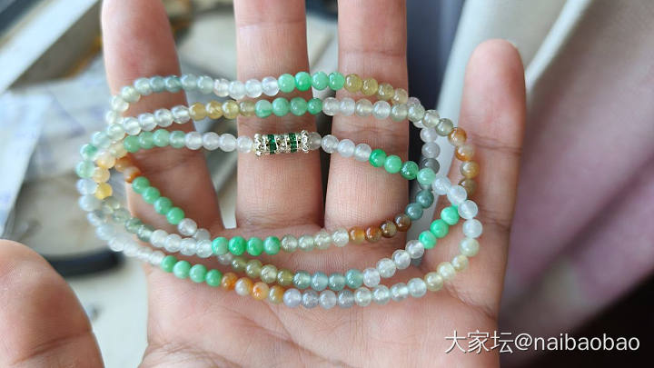 天然缅甸A货翡翠珠链_翡翠