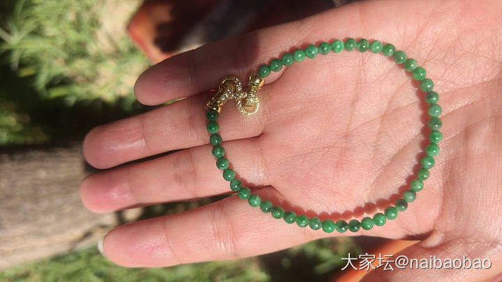 天然缅甸A货翡翠珠链_翡翠