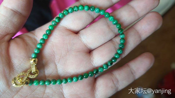 天然缅甸A货翡翠干活珠链_翡翠