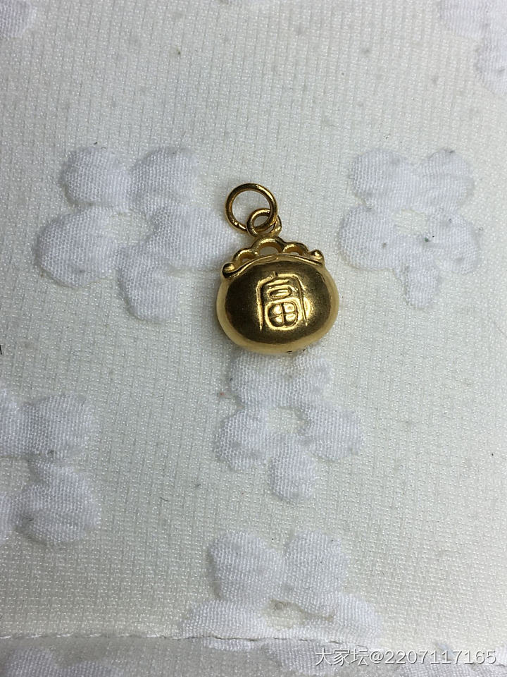 足金 3D硬金富贵小锁_金