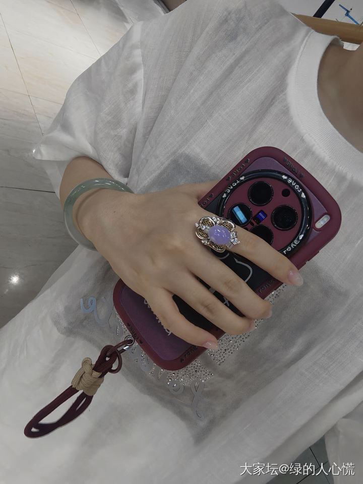 超重金+设计款紫翡戒指_翡翠