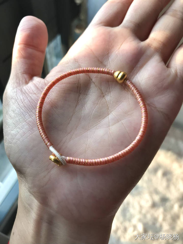 粉金手绳温柔系天花板_金