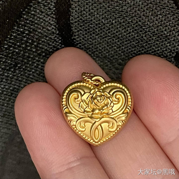 Pinkbox牡丹爱心吊坠_金