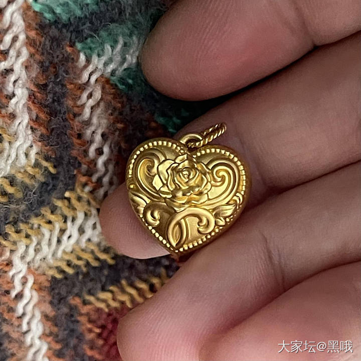Pinkbox牡丹爱心吊坠_金