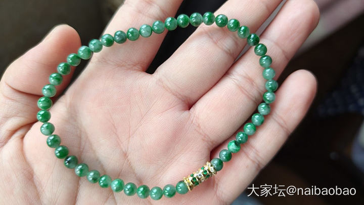 天然缅甸A货翡翠手串_翡翠