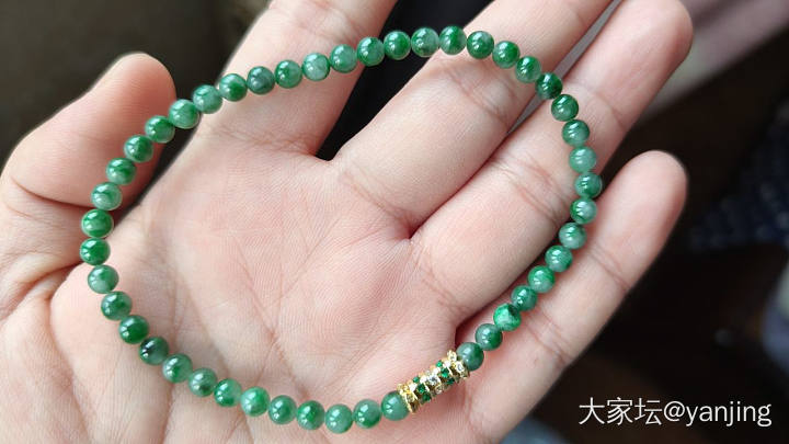 天然缅甸A货翡翠手串_翡翠