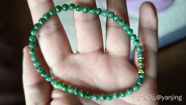 天然缅甸A货翡翠手串_翡翠