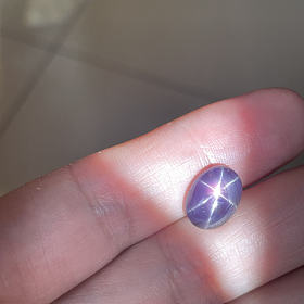 超级无敌星线深紫色蓝宝石星光5.6克拉