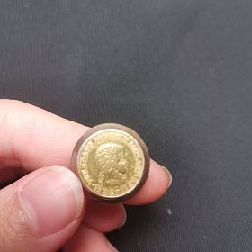 8k金莫扎特纪念币戒指