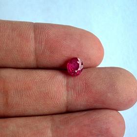 【现价再打8折特惠】缅甸纯天然椭圆型1.22克拉粉红色红宝石