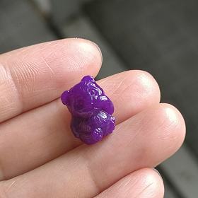 果冻皇家紫舒俱来小熊猫通孔珠舒俱来熊猫立体雕刻