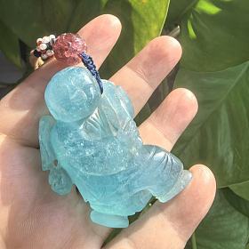 海蓝宝把件