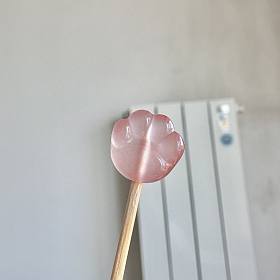 高冰冰粉南红小猫爪项链吊坠小雕件小滴流