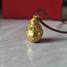 肆月初四，足金元宝财神吊坠