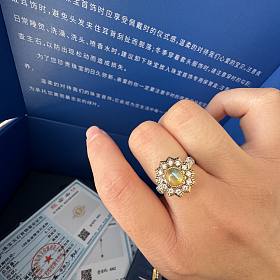 金绿猫眼宝石戒指