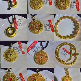 全新鸳鸯金楼千叶足金999