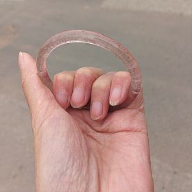 天然草莓晶圆条镯子