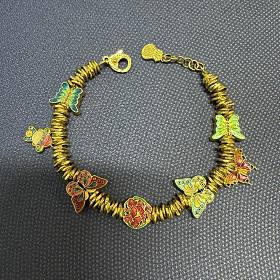 如画家 足金蝴蝶盘缠