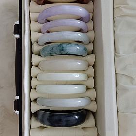 闲置和田玉翡翠琥珀手镯