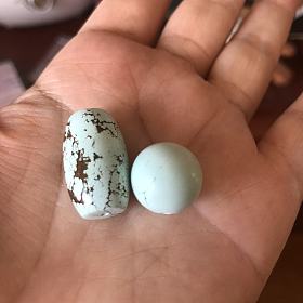 绿松桶珠送一颗圆珠