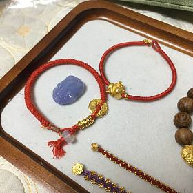 出一个吉言金饼和卡5盘缠（全新，提供免费蜡线金刚结手绳）