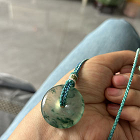 出翡翠冰飘花平安扣